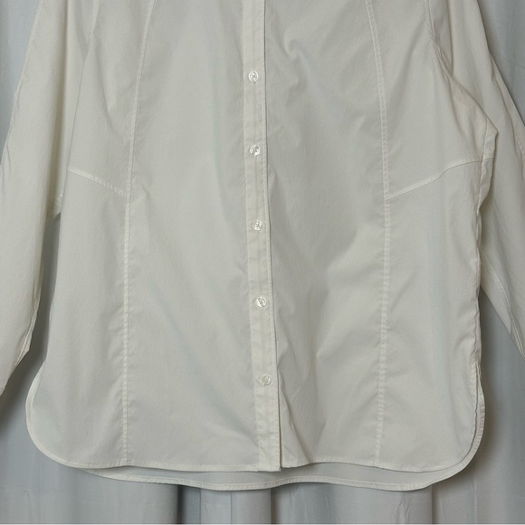 Athleta A-Frame Poplin Button Down UPF Shirt Women’s Large White - Picture 5 of 12